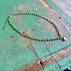 Sweet Dainty Gold Ball Chain with Small Heart Necklace