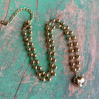 Sweet Dainty Gold Ball Chain with Small Heart Necklace