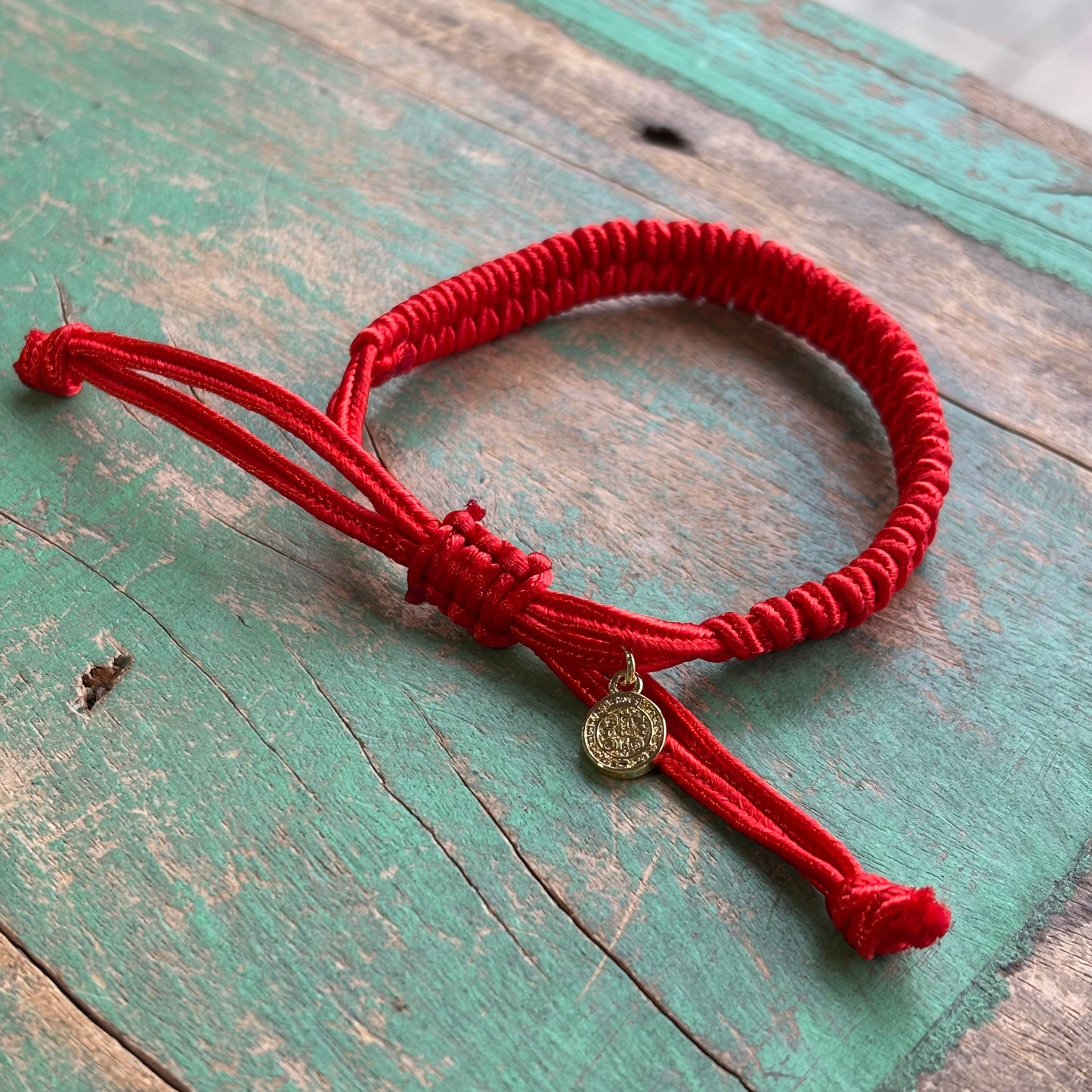 St Benedict Braided Red Cord Bracelets