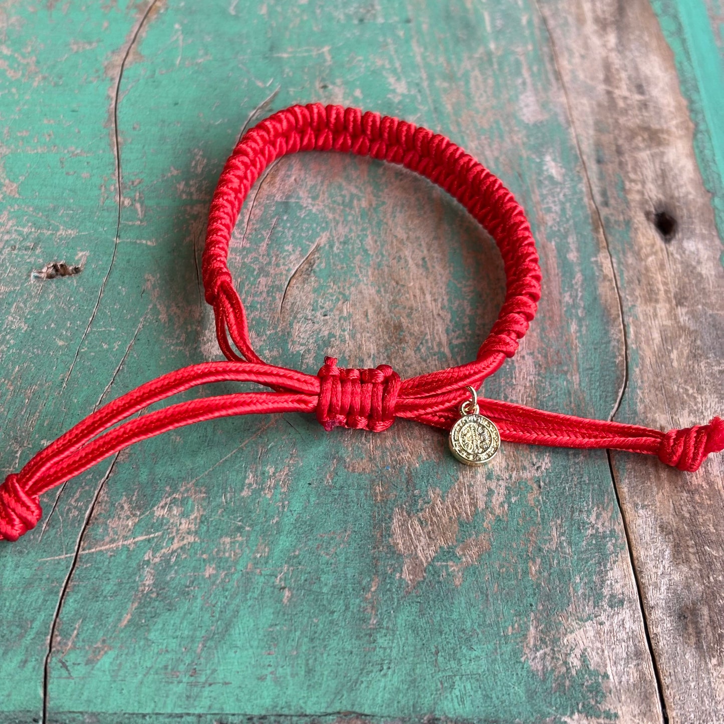 St Benedict Braided Red Cord Bracelets