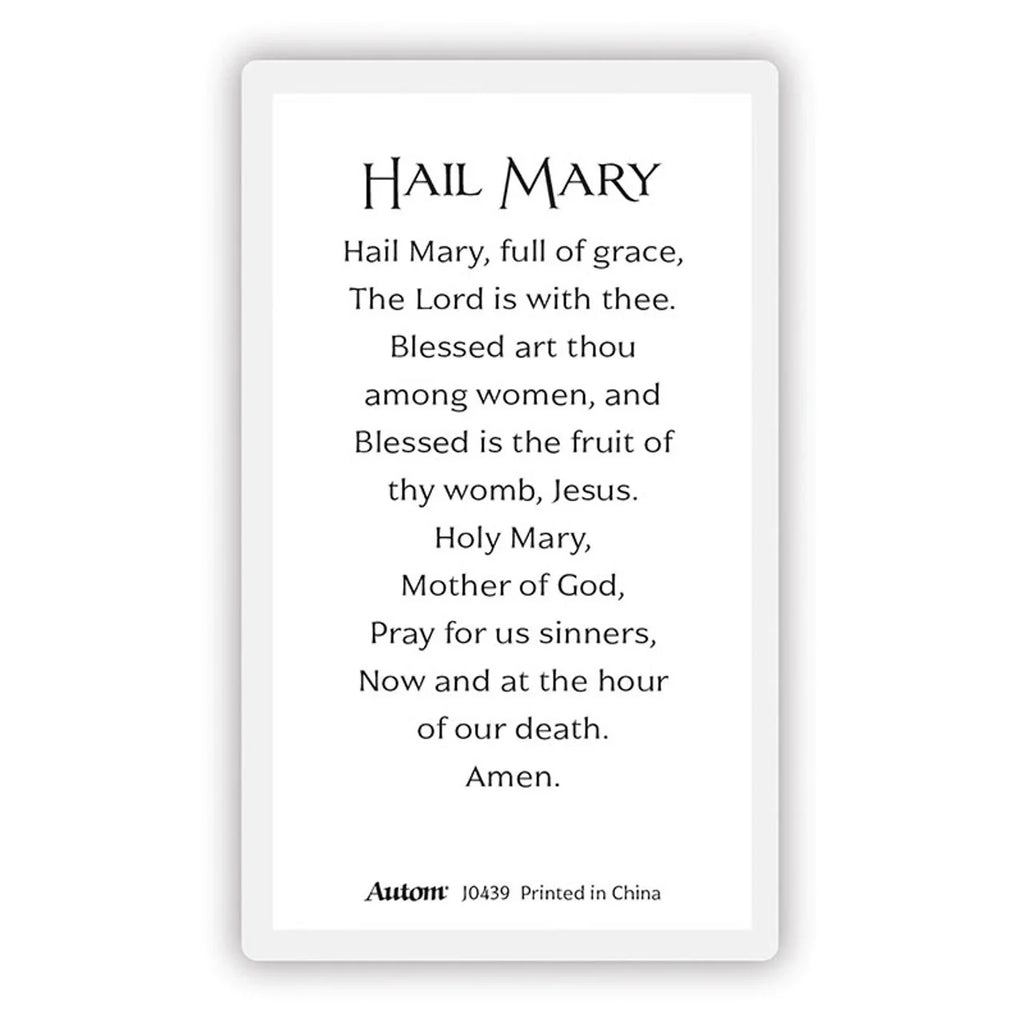 Laminated Mary and Jesus Prayer Cards
