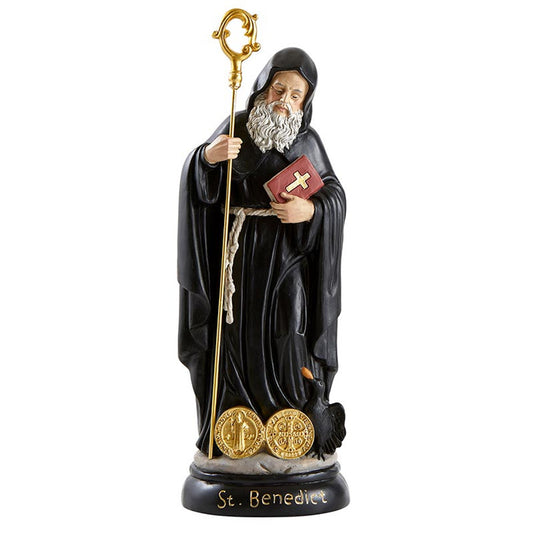 12" St. Benedict Statue