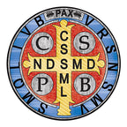 St Benedict Stained Glass Static Decal