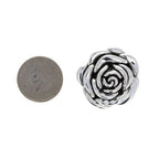 Sterling Silver Rose Pendant Necklace