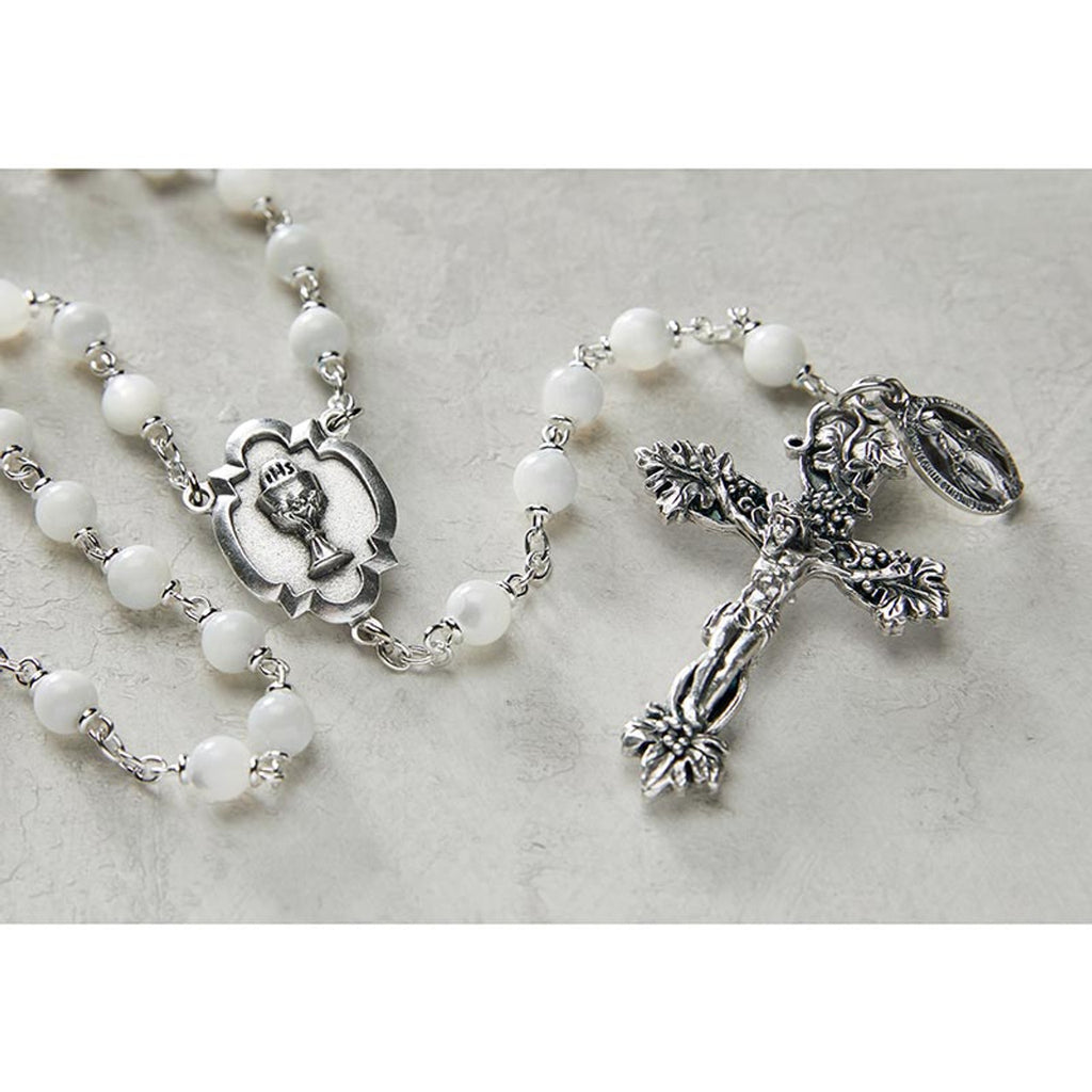 White Heritage Holy Communion Rosary