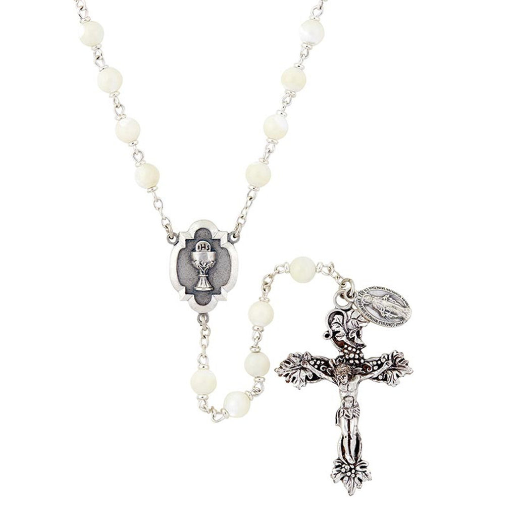 White Heritage Holy Communion Rosary