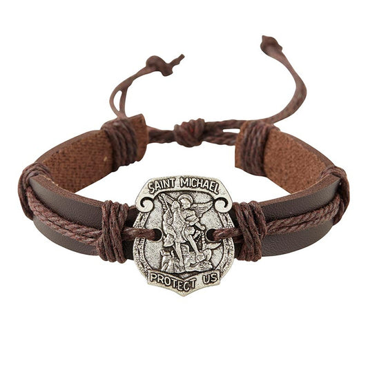 St Michael Leather Bracelet