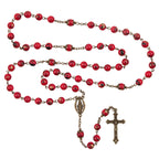 Bronze Glass Bead Our Lady of Grace Rosary