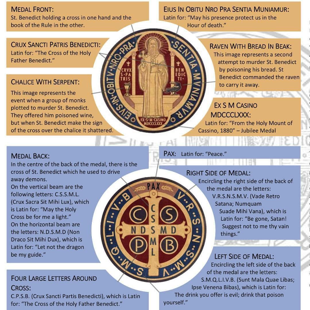 Italian St Benedict Protection 3/4" Medals