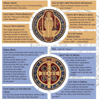 St Benedict Two Tone Stainless Steel Medallions
