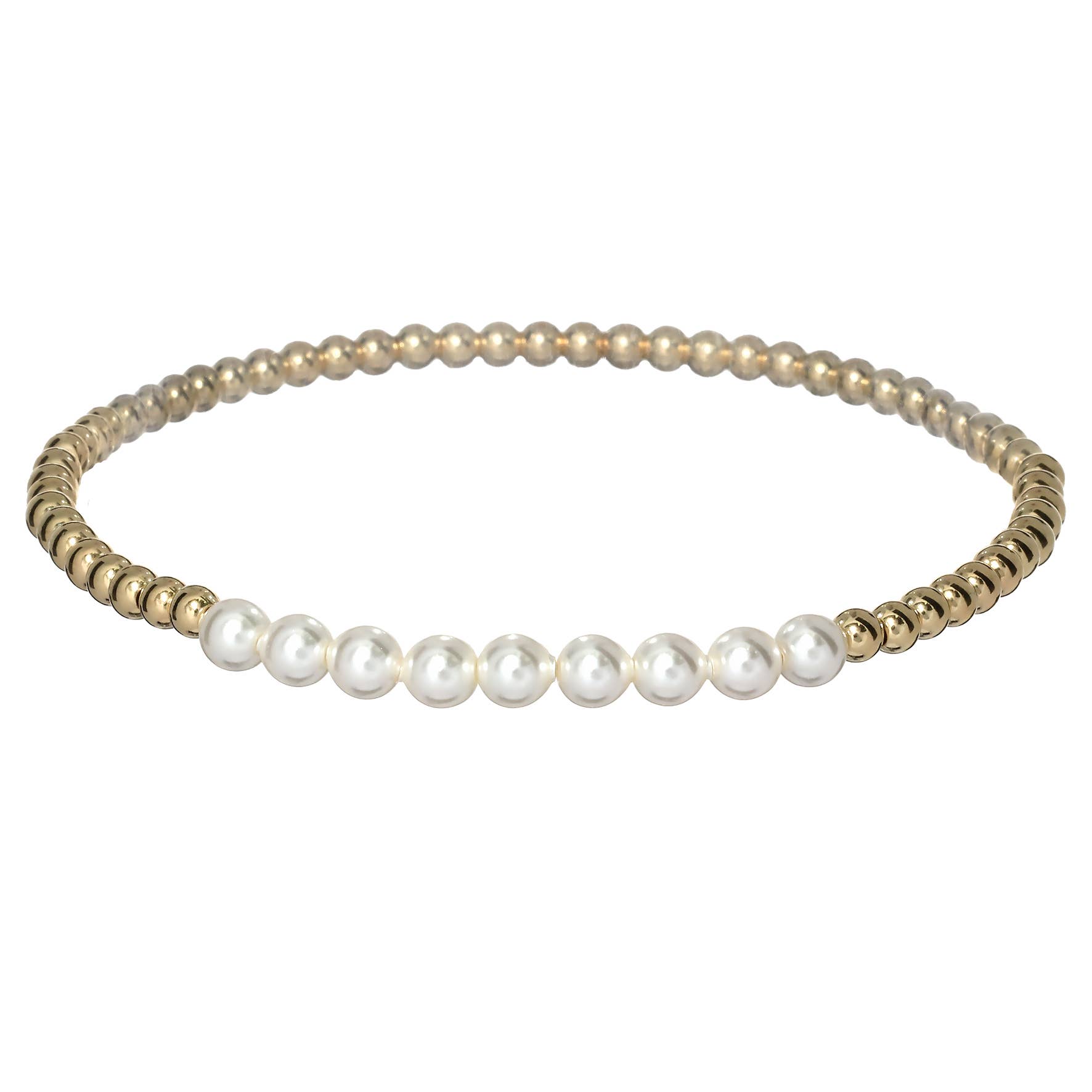 COLETTE | Stretchy Anti-Tarnish Gold Filled & Pearls Bracelet