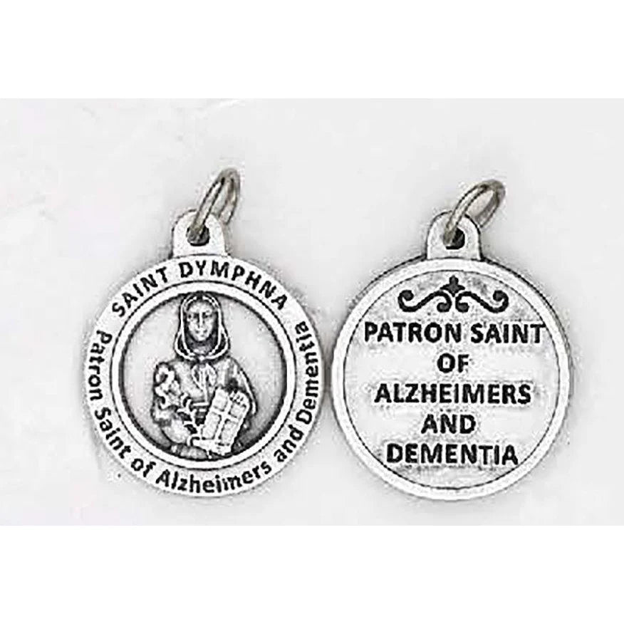 St Dymphna Round Italian Medal (Stress or Alzheimers and Dementia)