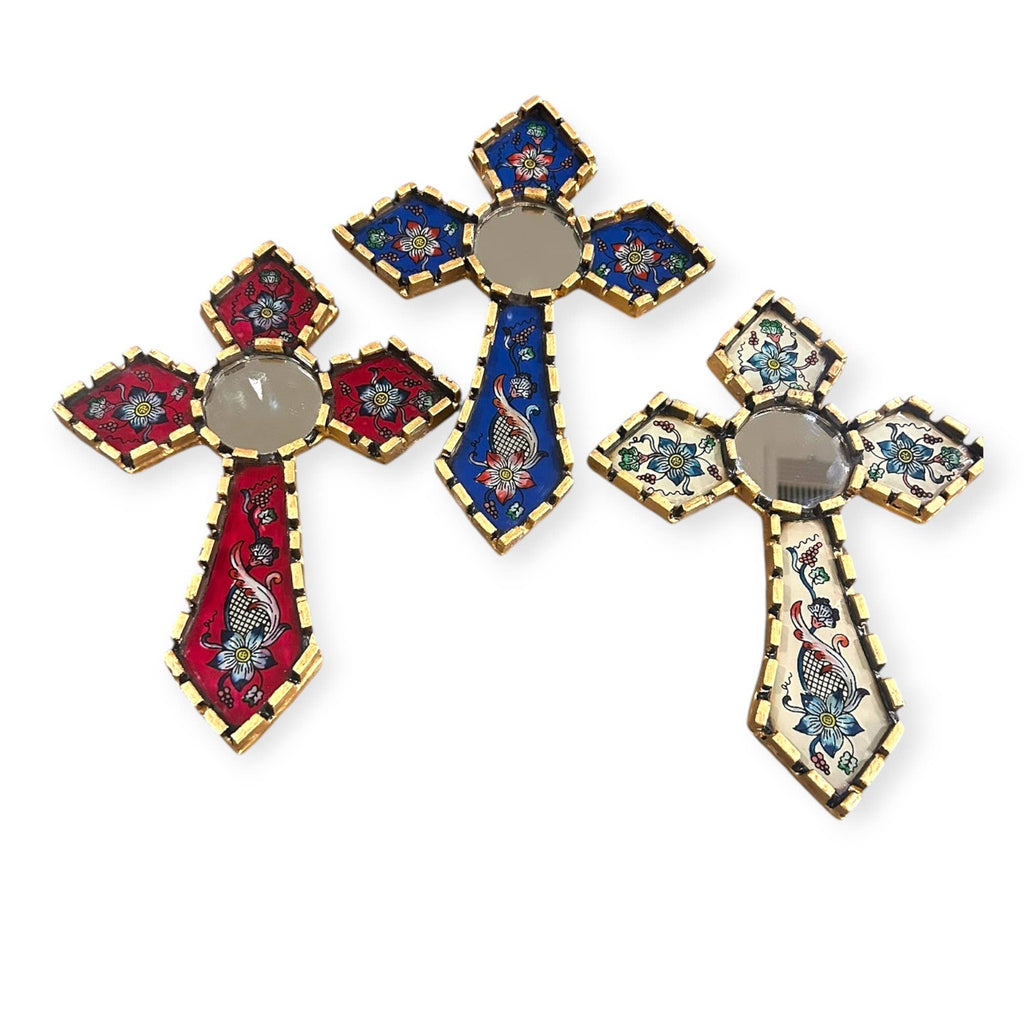 Handmade Peruvian Cross Mirror, Home Wall Decor