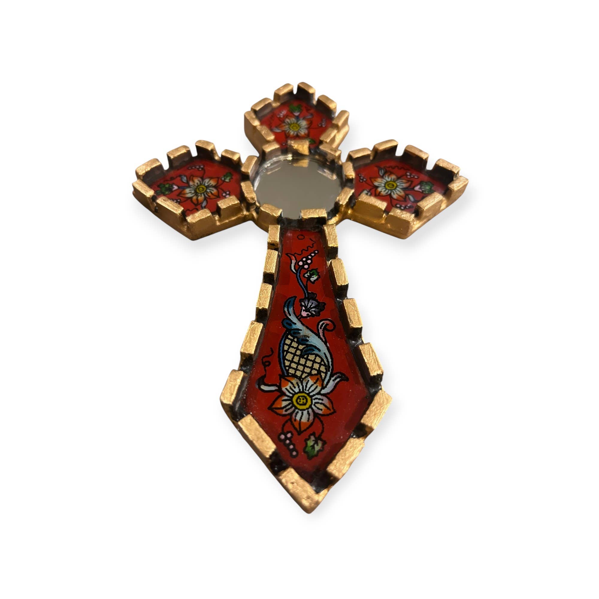 Handmade Peruvian Cross Mirror, Home Wall Decor