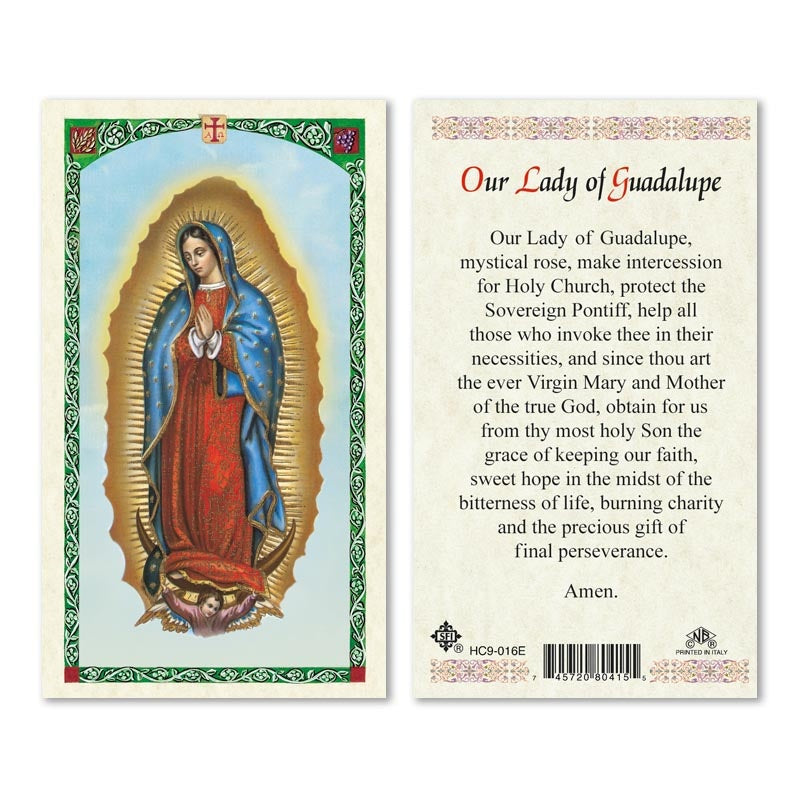 Laminated Mary and Jesus Prayer Cards