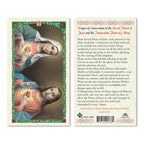 Laminated Mary and Jesus Prayer Cards