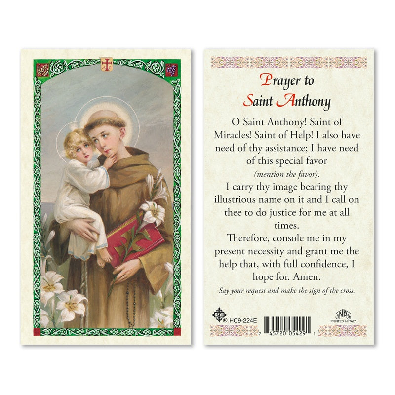 Laminated Saint Prayer Card