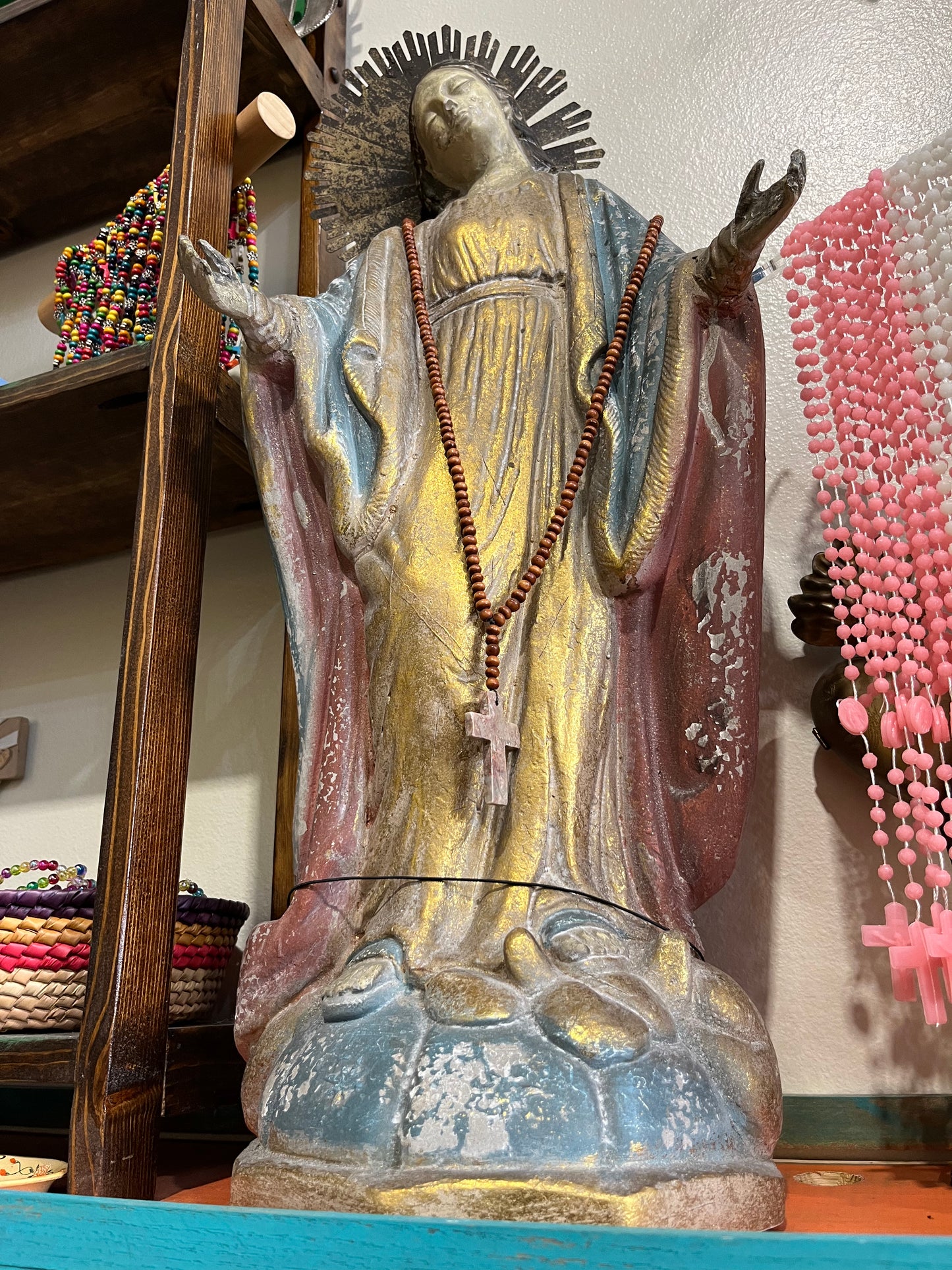 27.5" Virgin Mary Statue with Radiant Crown
