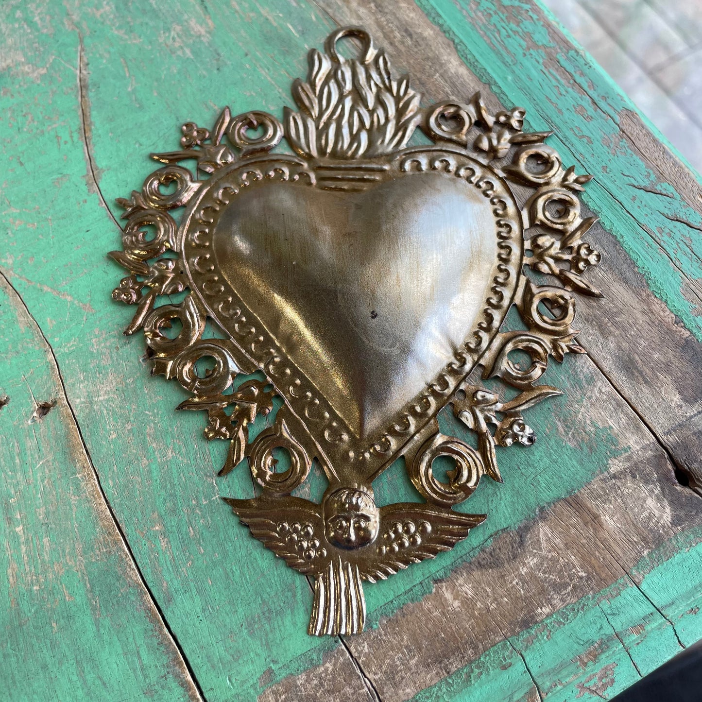 Antique Inspired Hanging Sacred Heart