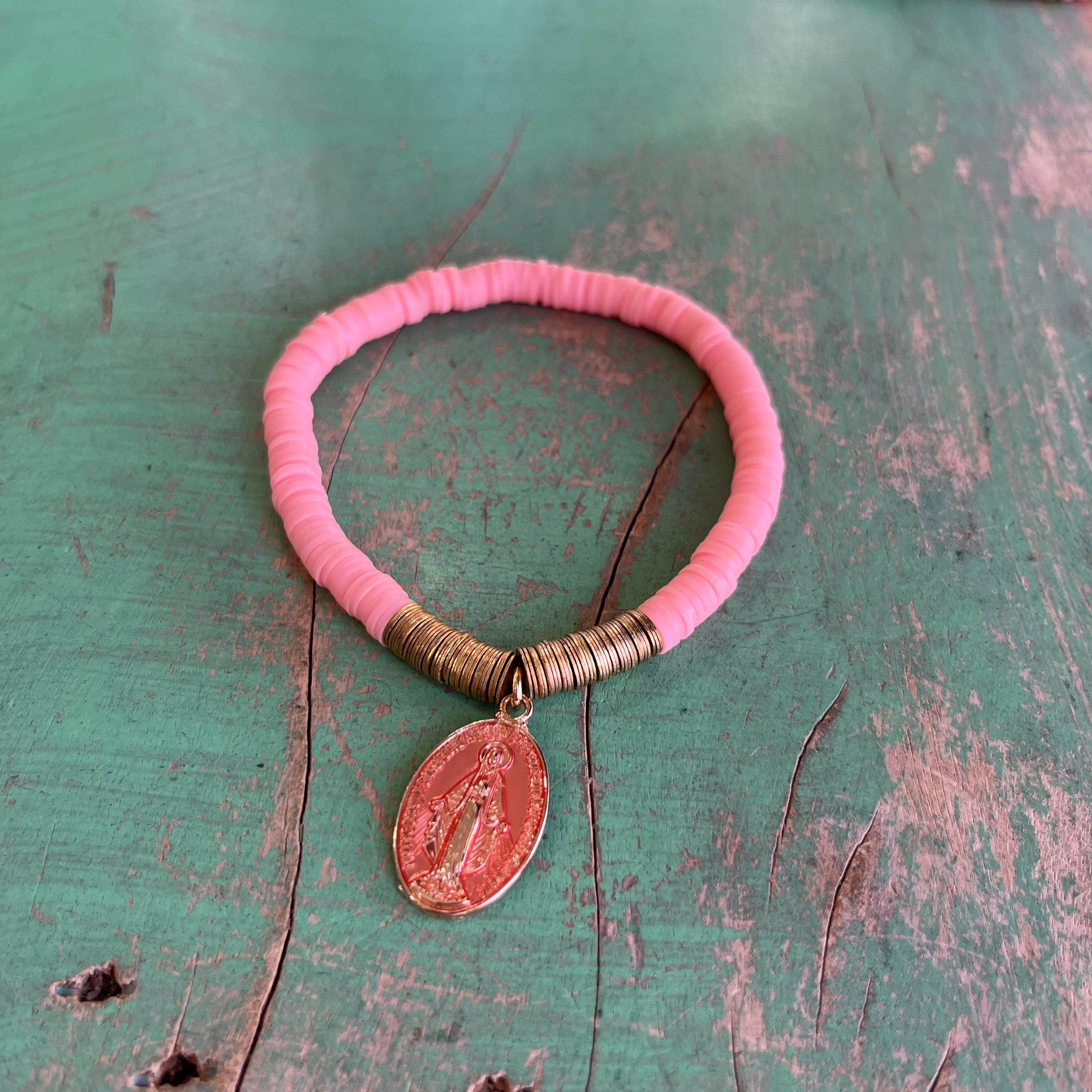 Miraculous Medal Heishi Bracelet