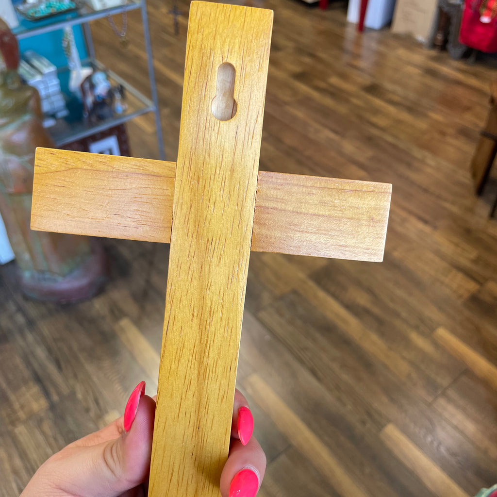 10” Oak Wood St Benedict Crucifix