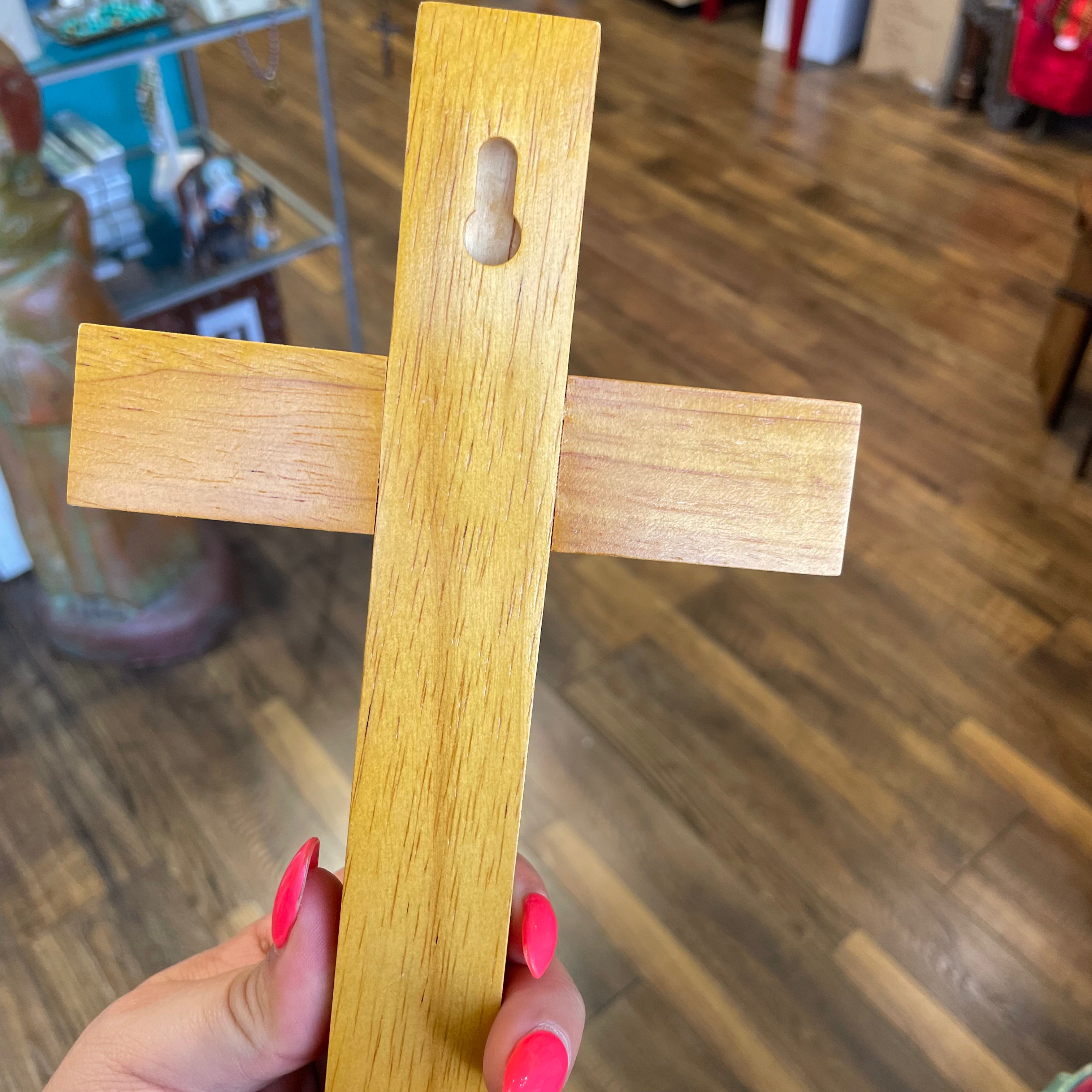 10” Oak Wood St Benedict Crucifix