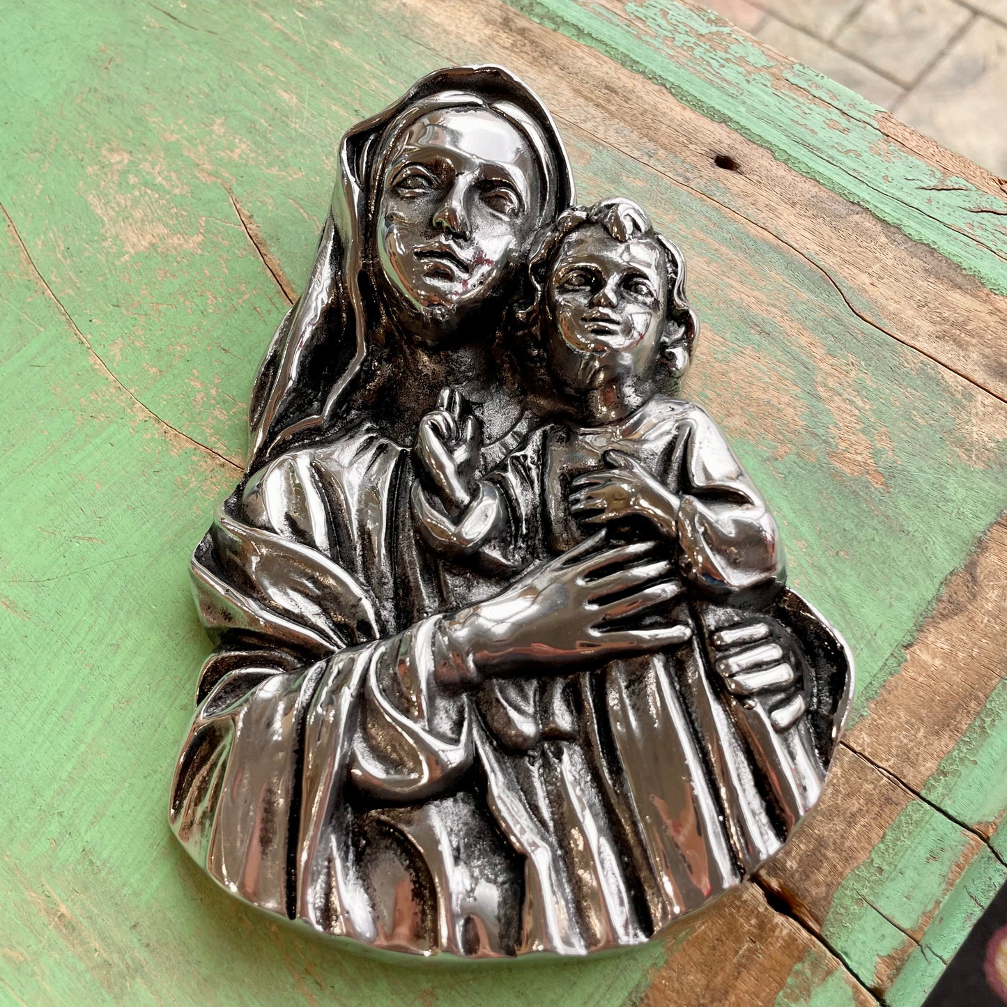 Pewter Madonna and Child