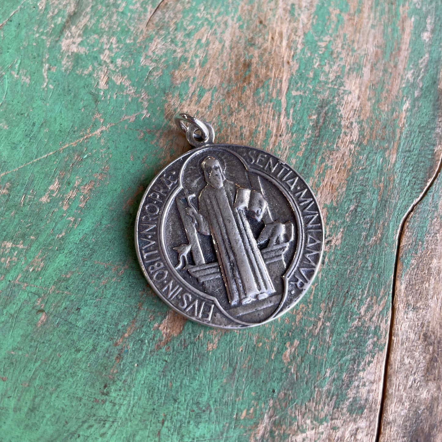 Sterling Silver St Benedict Medallion