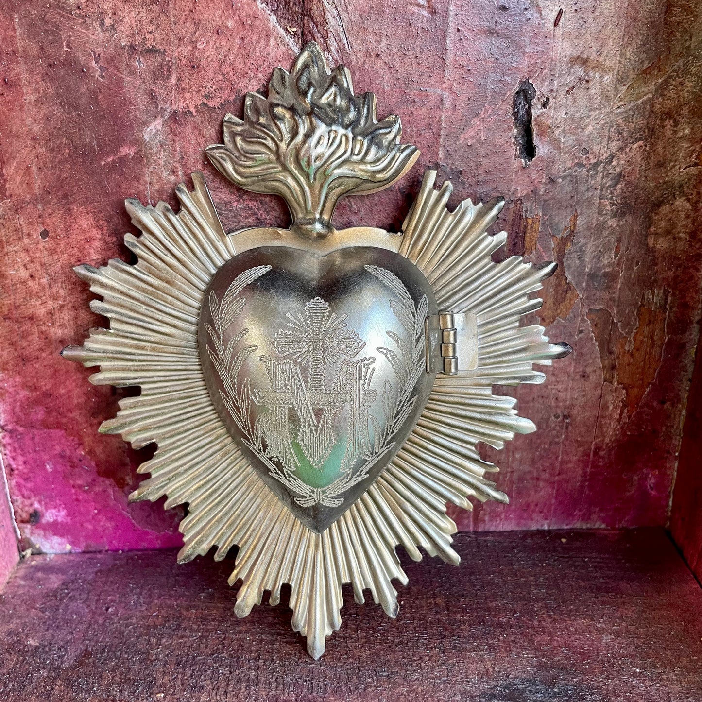 Flaming Sacred Heart Box