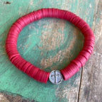 Men’s Heishi Cross Bracelet
