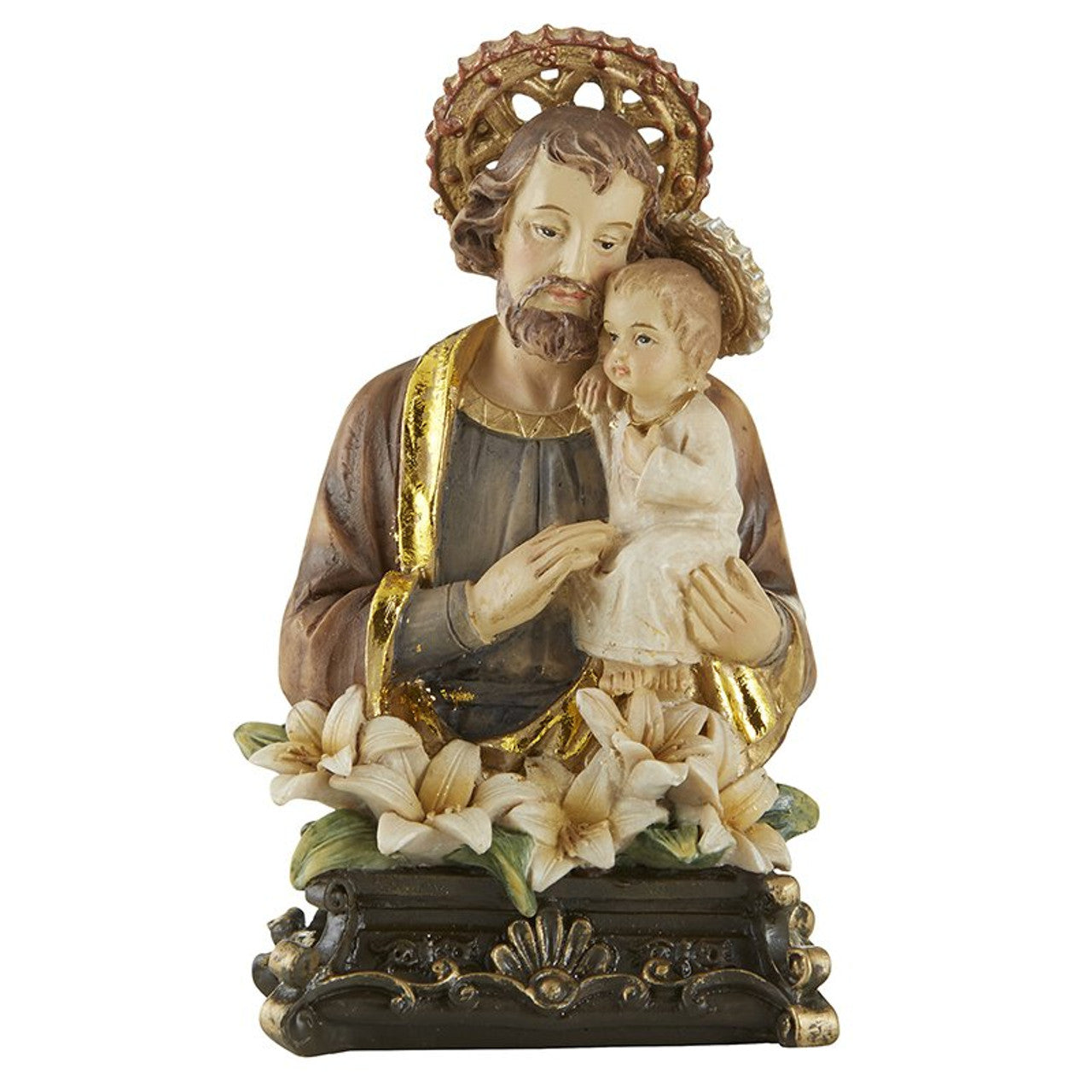 8" St Joseph with Child Statue