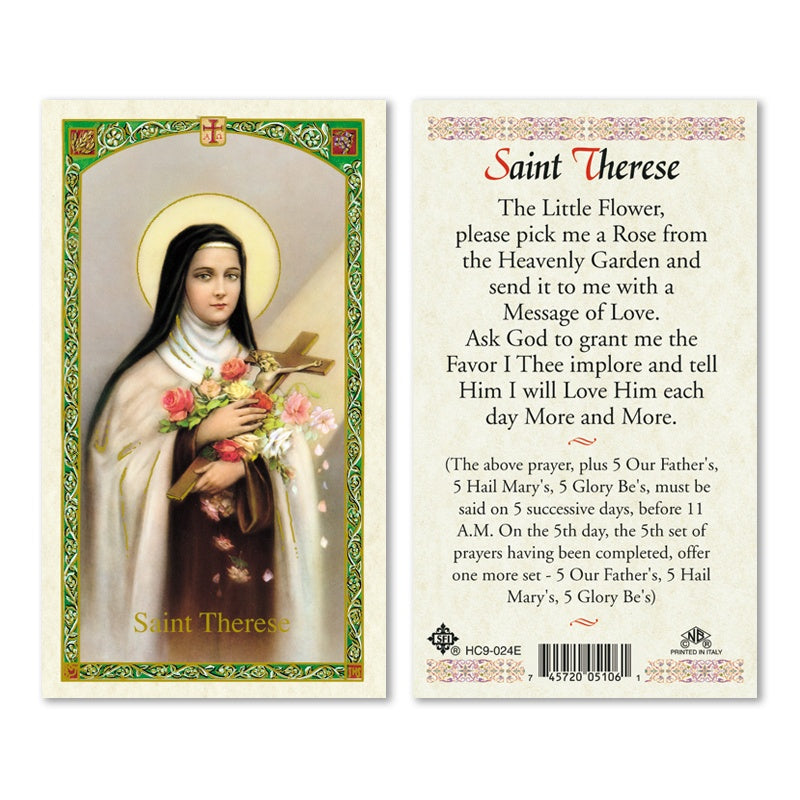Laminated Saint Prayer Card