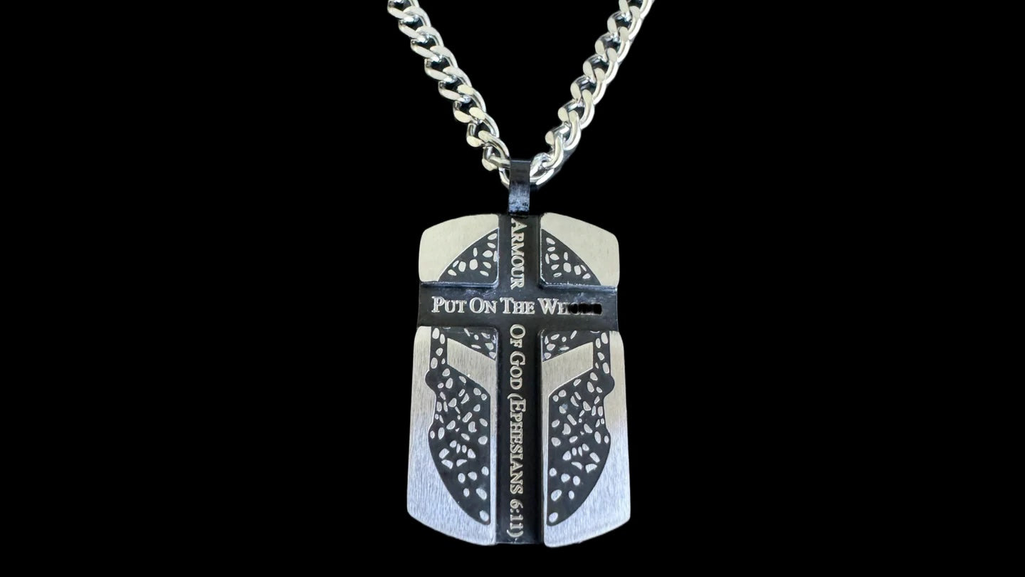 Armour Of God Helmet Shield 24" Necklace