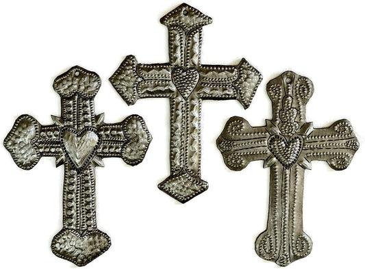Small Sacred Heart Cross Ornaments