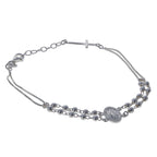 Sterling Silver Rosary Inspired Bracelet