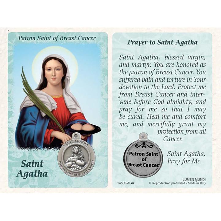 Healing Saints Prayer Cards with Medals