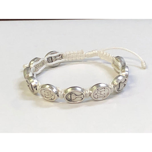 First Holy Communion White Cord Bracelet