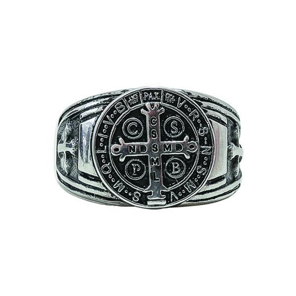 Stainless Steel St Benedict Ring