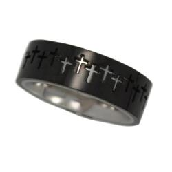 Cross Stainless Steel Ring
