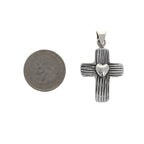 Sterling Silver Cross with Heart