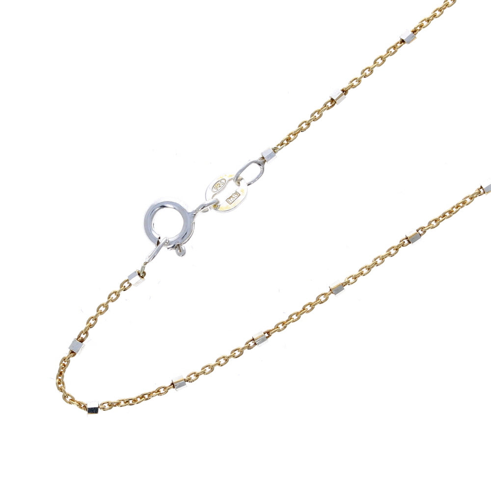 Two Toned Diamond Cut Necklace