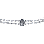 Sterling Silver Rosary Inspired Bracelet