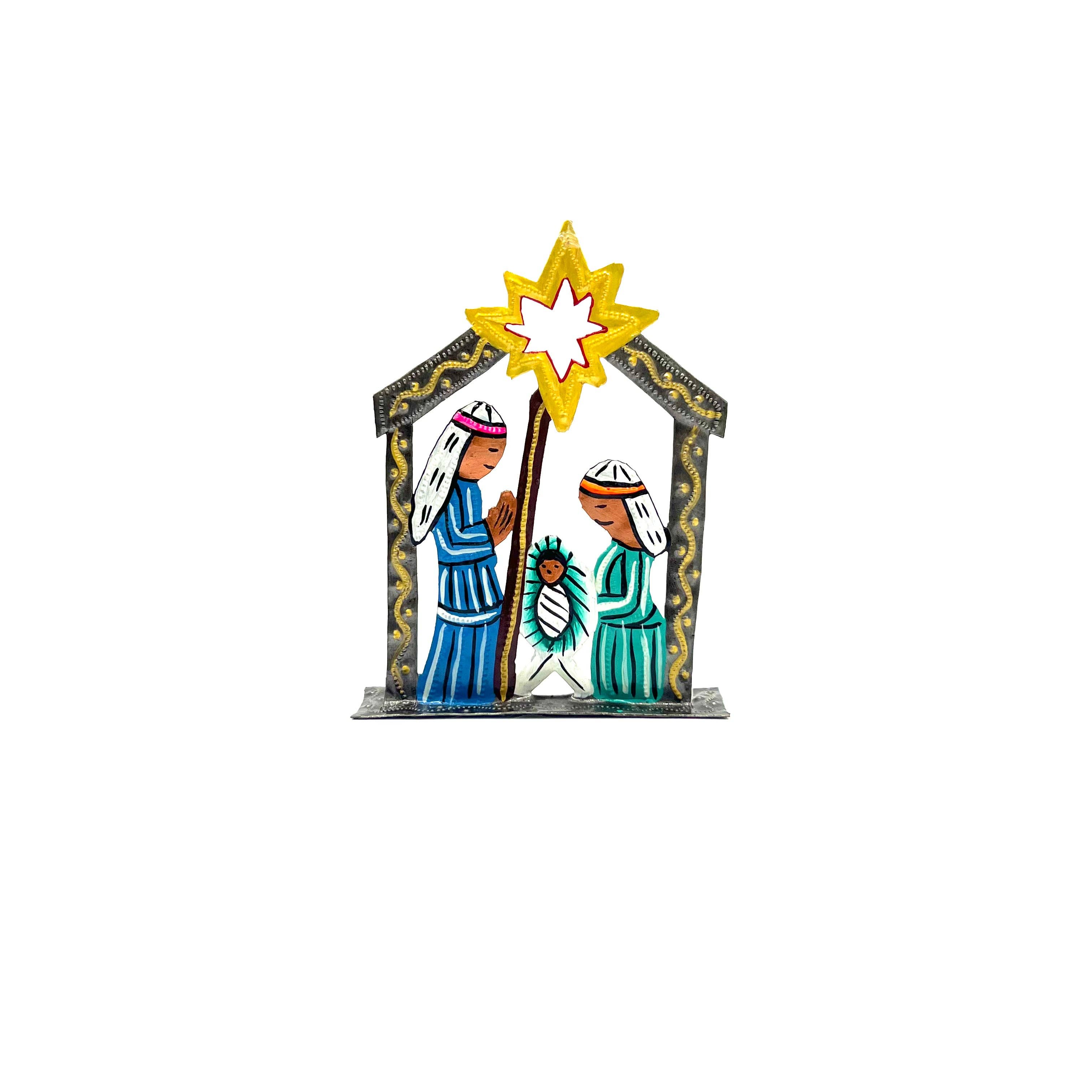 Standing Painted Nativity (MED)