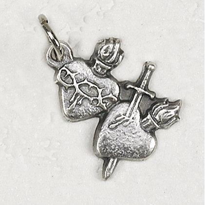 Twin Hearts Silhouette Medal