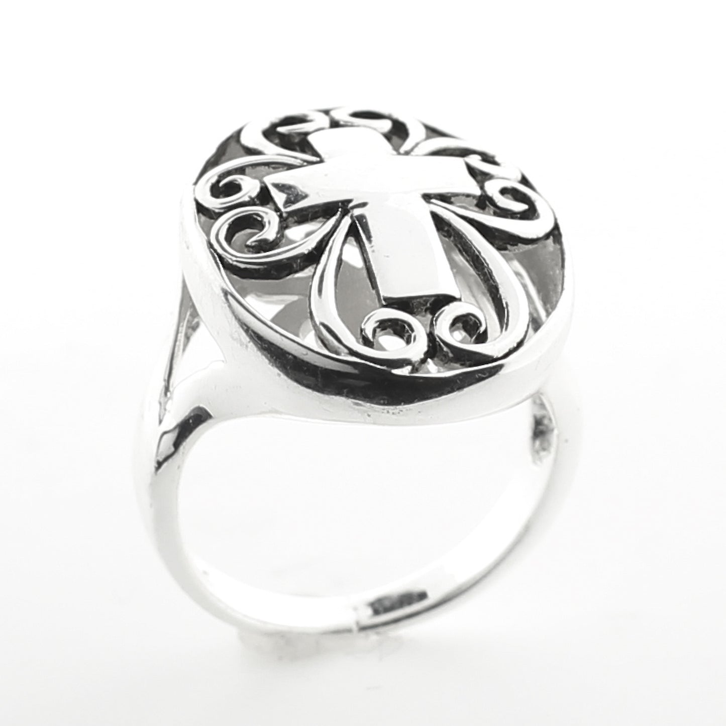 Sterling Silver Faith's Button Ring