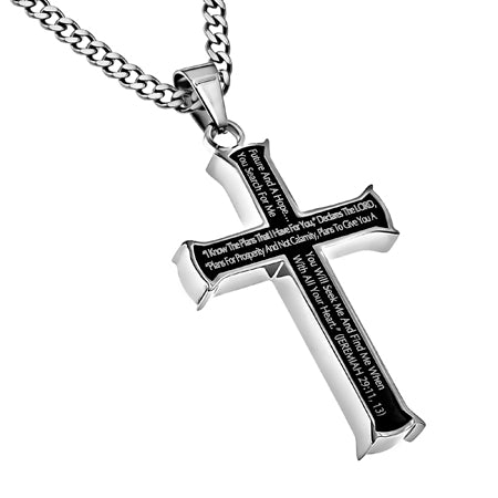 Iron Cross Black  Courage 24" Necklace