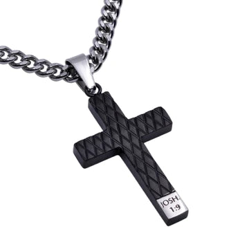 Black Diamond Cross 24” Necklace