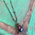 Drop and Cross Necklace