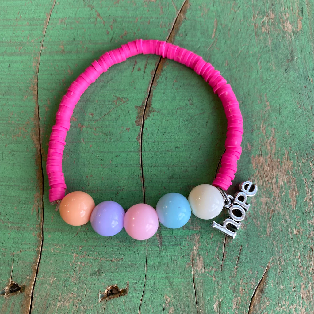 Hope Pastel Bubble Bead Bracelet