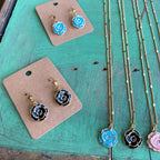 Como La Flor Necklace and Earrings